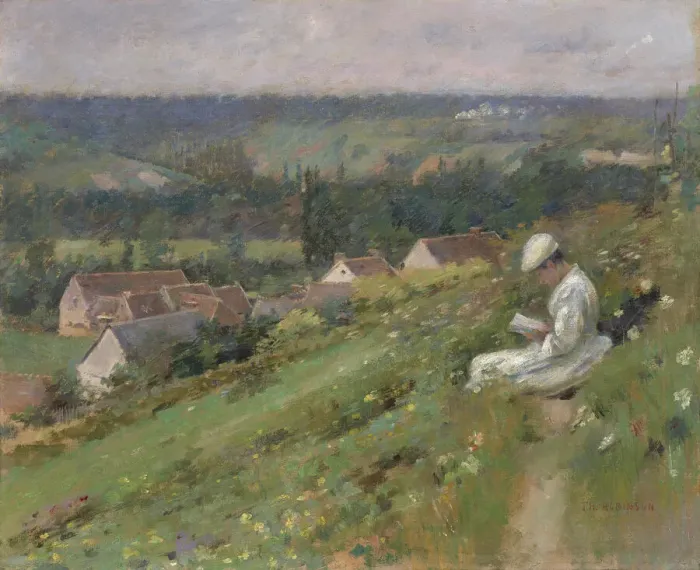 Framed Print : The Valley of Arconville, c. 1887. Creator: Theodore Robinson Framed Print : The Valley of Arconville, c. 1887. Creator: Theodore Robinson
