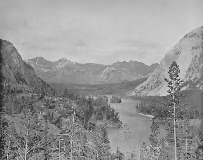 Framed Print : Valley of the Bow River, Alberta, Canada, c1897. Creator: Unknown Framed Print : Valley of the Bow River, Alberta, Canada, c1897. Creator: Unknown