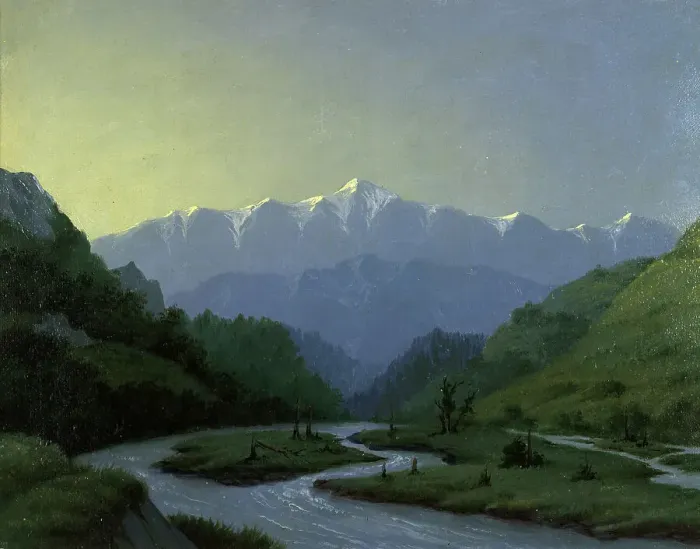 Framed Print : Valley of the Charysh River, Near the Village of Korgon Altai, 1880-1897. Creator: Pavel Mikhailovich Kosharov Framed Print : Valley of the Charysh River, Near the Village of Korgon Altai, 1880-1897. Creator: Pavel Mikhailovich Kosharov