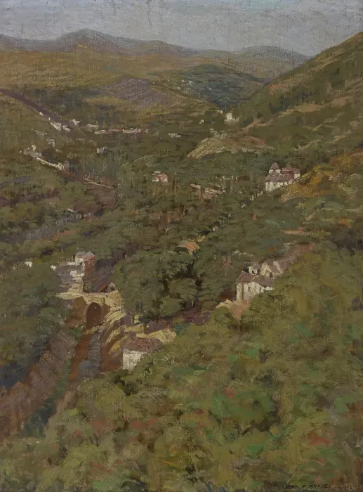 Framed Print : Valley of the Darro, Granada, Spain, 1912. Creator: John Franklin Stacey Framed Print : Valley of the Darro, Granada, Spain, 1912. Creator: John Franklin Stacey