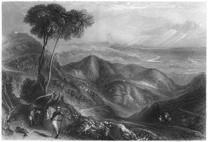 Framed Print : Valley of the Dhoon, Himalaya mountains, c1860 Framed Print : Valley of the Dhoon, Himalaya mountains, c1860