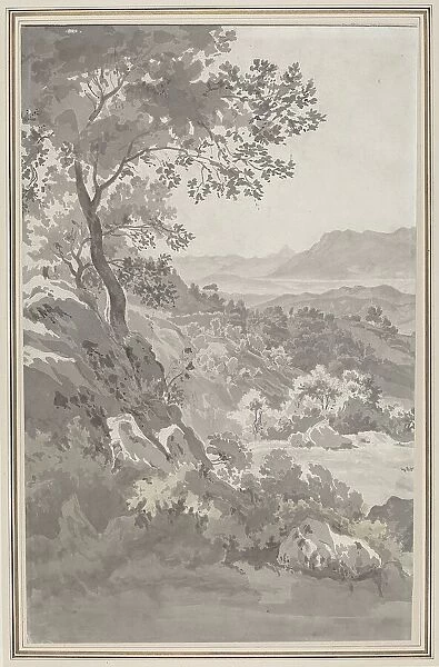 Valley in the Italian Campagna, 1820s(?). Creator: Unknown