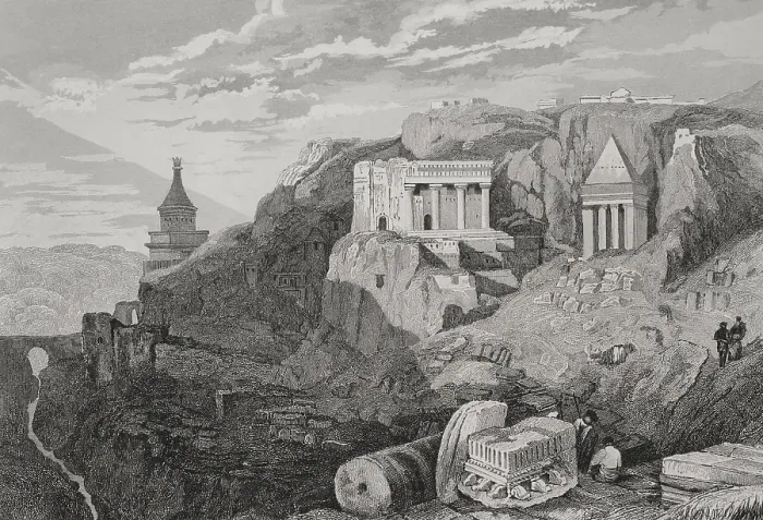 Framed Print : Valley of Josaphat, Jerusalem, 1840. Creator: Aubert Framed Print : Valley of Josaphat, Jerusalem, 1840. Creator: Aubert
