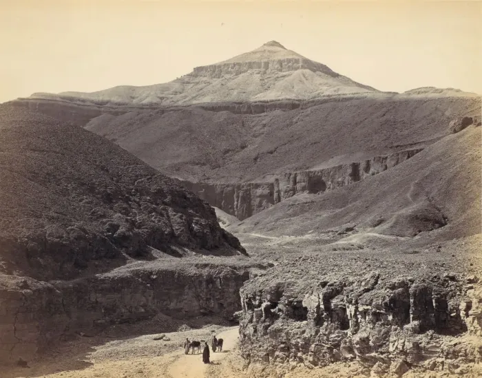 Framed Print : Valley of the Kings, Thebes, ca. 1857, printed 1870s. Creator: Francis Frith Framed Print : Valley of the Kings, Thebes, ca. 1857, printed 1870s. Creator: Francis Frith