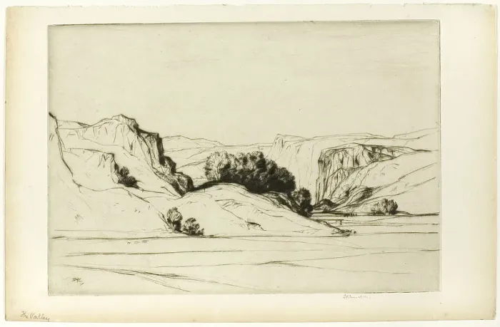 Framed Print : The Valley (known also as Glencrutten), 1914. Creator: David Young Cameron Framed Print : The Valley (known also as Glencrutten), 1914. Creator: David Young Cameron