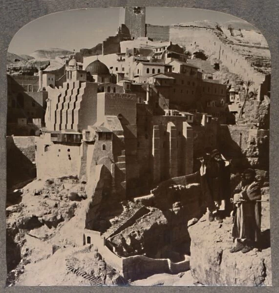 Valley of Mar Saba and Convent, from Brook Kedron, c1900