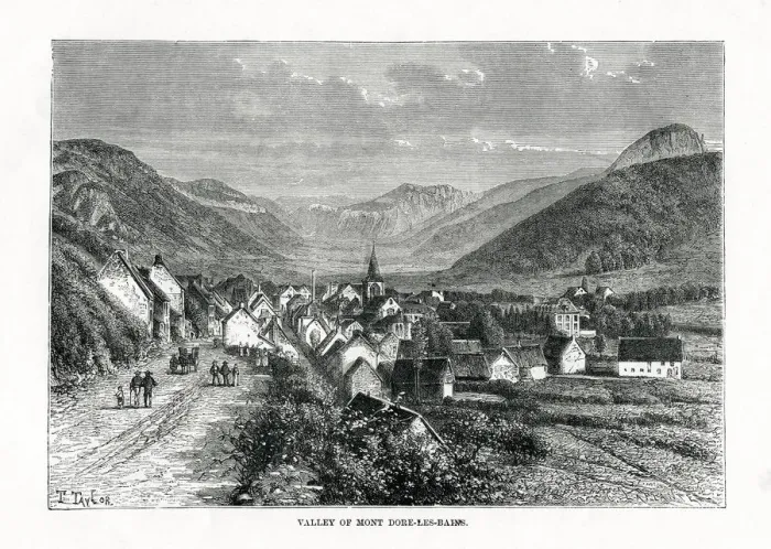 Framed Print : The valley of Mont-Dore-les-Bains, France, 19th century. Artist: C Laplante Framed Print : The valley of Mont-Dore-les-Bains, France, 19th century. Artist: C Laplante