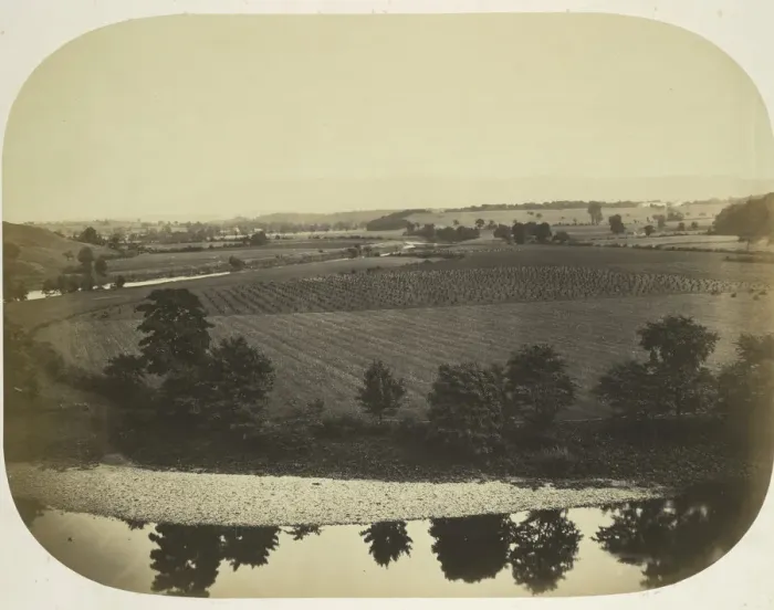 Framed Print : Valley of the Ribble and Pendle Hill, 1859. Creator: Roger Fenton Framed Print : Valley of the Ribble and Pendle Hill, 1859. Creator: Roger Fenton