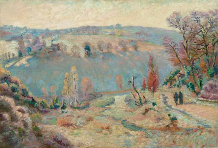 Framed Print : Valley of the Sedelle at Pont Charraud: White Frost, c. 1903-1911. Creator: Armand Guillaumin Framed Print : Valley of the Sedelle at Pont Charraud: White Frost, c. 1903-1911. Creator: Armand Guillaumin