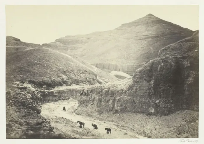 Framed Print : Valley of the Tomb of the Kings, Thebes, 1857. Creator: Francis Frith Framed Print : Valley of the Tomb of the Kings, Thebes, 1857. Creator: Francis Frith