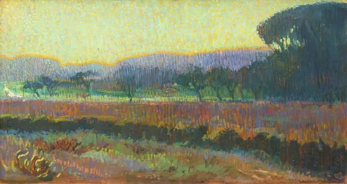 Framed Print : Valley with trees, 1910. Creator: Gestel, Leo (1881-1941) Framed Print : Valley with trees, 1910. Creator: Gestel, Leo (1881-1941)