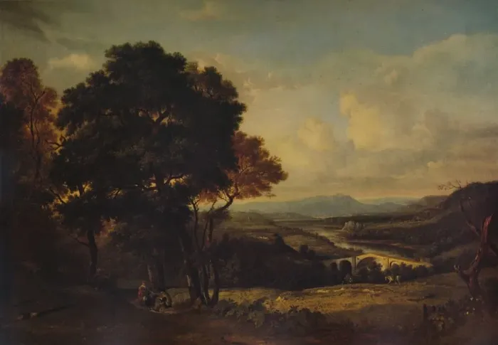 Framed Print : The Valley of the Tweed, c1803. Artist: Patrick Nasmyth Framed Print : The Valley of the Tweed, c1803. Artist: Patrick Nasmyth