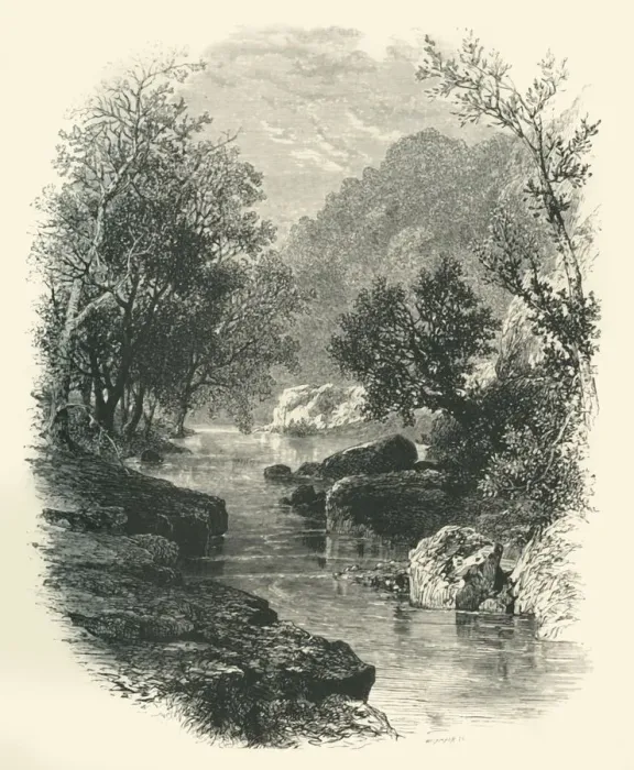 Framed Print : The Valley of the Wharfe, c1870 Framed Print : The Valley of the Wharfe, c1870