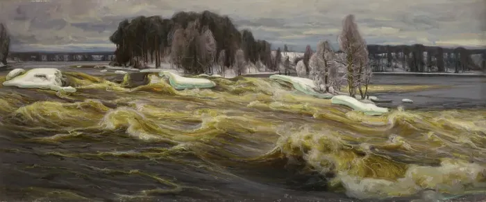 Framed Print : Vallinkoski Rapids, 1913. Creator: Victor Westerholm Framed Print : Vallinkoski Rapids, 1913. Creator: Victor Westerholm