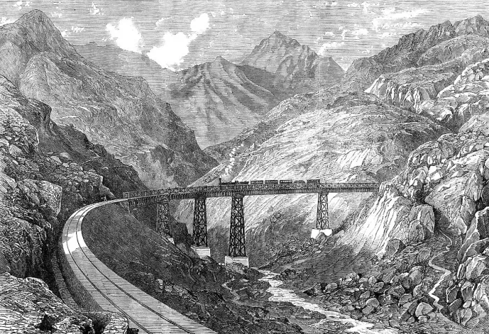 Framed Print : The Valparaiso and Santiago Railway: the Maquis Viaduct, 1864. Creator: Mason Jackson Framed Print : The Valparaiso and Santiago Railway: the Maquis Viaduct, 1864. Creator: Mason Jackson