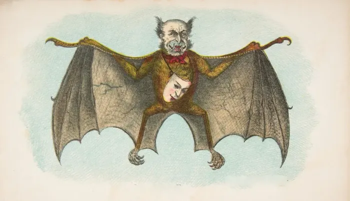 Framed Print : Vampyre, from The Comic Natural History of the Human Race, 1851 Framed Print : Vampyre, from The Comic Natural History of the Human Race, 1851