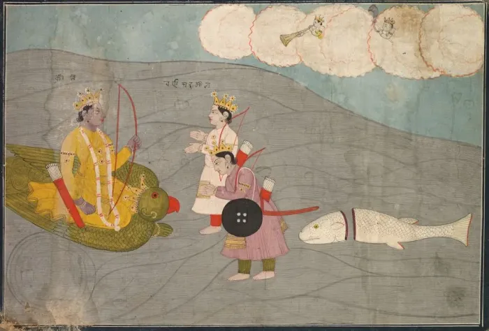 Framed Print : Vanasuras Sons Submit to Krishna: Scene from the Aniruddha Usha Section of Krishna Lila, c Framed Print : Vanasuras Sons Submit to Krishna: Scene from the Aniruddha Usha Section of Krishna Lila, c