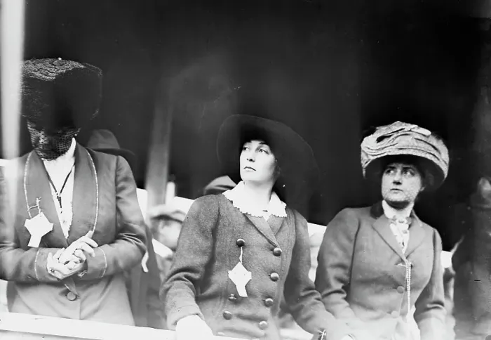 Framed Print : Vanderbilt Race 1910 Miss Bird and Mrs. Thomas Hitchcock, 1910. Creator: Bain News Service Framed Print : Vanderbilt Race 1910 Miss Bird and Mrs. Thomas Hitchcock, 1910. Creator: Bain News Service