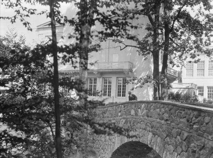 Framed Print : Vanderlip, Frank A. house and school, 1918 Creator: Arnold Genthe Framed Print : Vanderlip, Frank A. house and school, 1918 Creator: Arnold Genthe