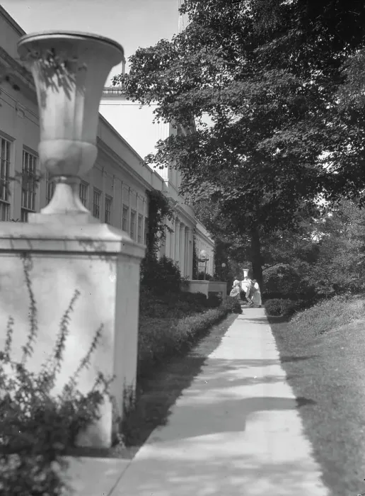 Framed Print : Vanderlip, Frank A. house and school, 1918 Creator: Arnold Genthe Framed Print : Vanderlip, Frank A. house and school, 1918 Creator: Arnold Genthe