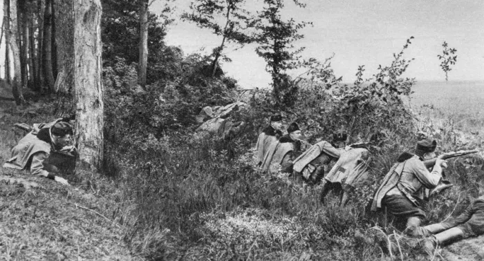 Framed Print : Vanguard of Austro-Hungarian Uhlans occupying a clearing in a forest, World War I, 1917 Framed Print : Vanguard of Austro-Hungarian Uhlans occupying a clearing in a forest, World War I, 1917