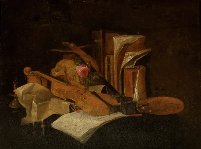 Framed Print : Vanitas, c1650-1690. Creator: Jacques de Claeuw Framed Print : Vanitas, c1650-1690. Creator: Jacques de Claeuw
