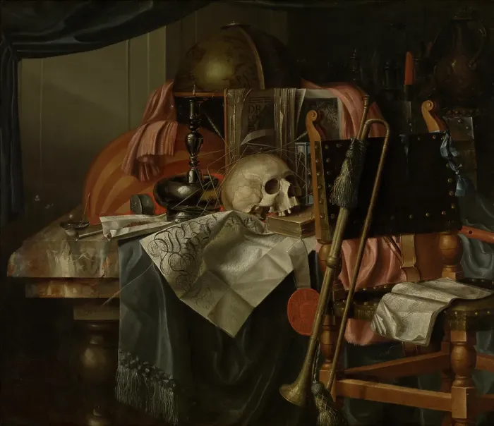 Framed Print : Vanitas, c1764. Creator: Franciscus Gysbrechts Framed Print : Vanitas, c1764. Creator: Franciscus Gysbrechts