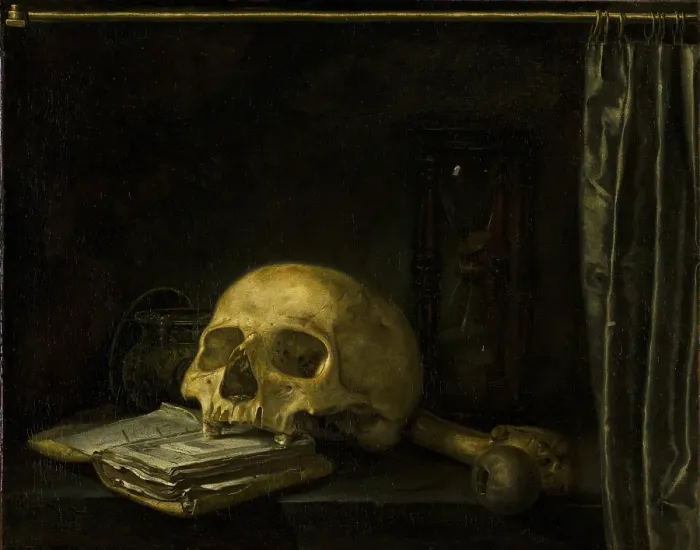 Framed Print : Vanitas Still Life, 1650. Creator: Anon Framed Print : Vanitas Still Life, 1650. Creator: Anon