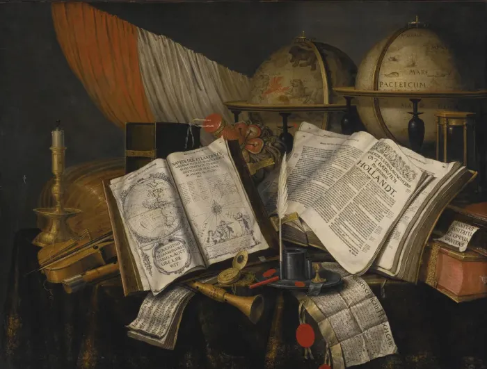 Framed Print : Vanitas Still Life, 1662. Artist: Collier, Edwaert (1642-1708) Framed Print : Vanitas Still Life, 1662. Artist: Collier, Edwaert (1642-1708)