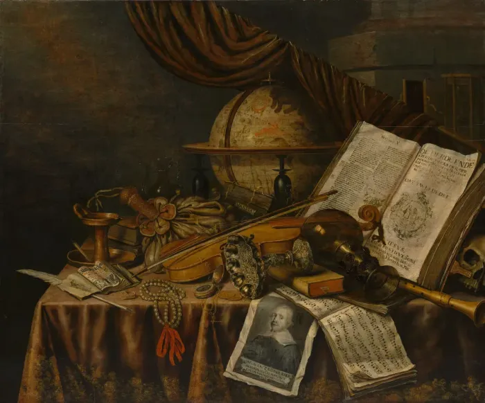 Framed Print : Vanitas Still Life, 1662. Creator: Edwaert Collier