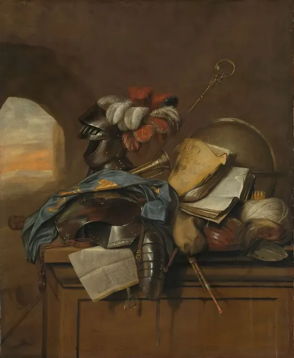 Framed Print : Vanitas Still Life, 1665. Creator: Cornelis Brise Framed Print : Vanitas Still Life, 1665. Creator: Cornelis Brise