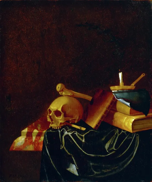 Framed Print : Vanitas Still Life, 1692. Creator: Francois van Daellen