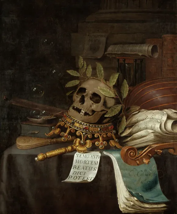Framed Print : Vanitas Still Life, 1704. Creator: Collier, Edwaert (1642-1708) Framed Print : Vanitas Still Life, 1704. Creator: Collier, Edwaert (1642-1708)