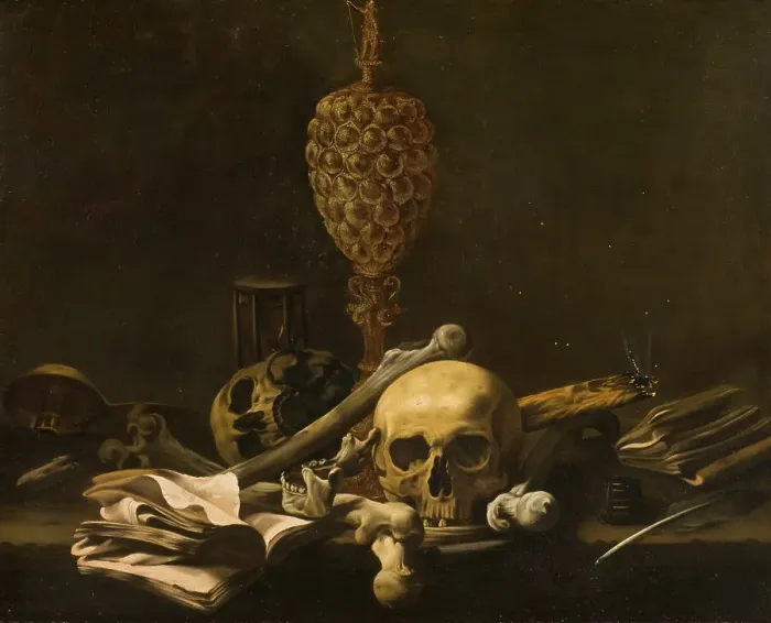 Framed Print : Vanitas Still Life, 17th century. Creator: Unknown Framed Print : Vanitas Still Life, 17th century. Creator: Unknown