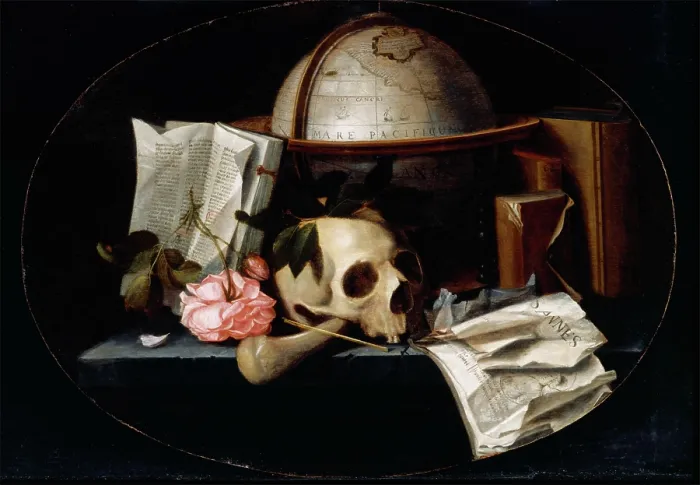 Framed Print : Vanitas Still Life, c1655. Creator: Johannes Borman Framed Print : Vanitas Still Life, c1655. Creator: Johannes Borman