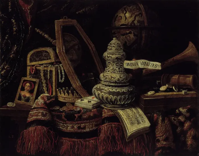 Framed Print : Vanity, 1670. Artist: French master Framed Print : Vanity, 1670. Artist: French master