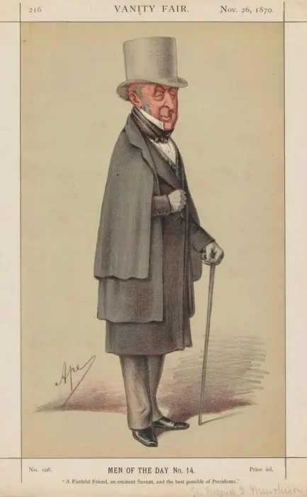 Framed Print : Vanity Fair: Men of the Day No. 14 A Faithful Friend, an eminent Savant... 1870 Framed Print : Vanity Fair: Men of the Day No. 14 A Faithful Friend, an eminent Savant... 1870