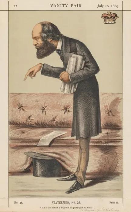 Framed Print : Vanity Fair: Statesman, No. 23 He is too honest a Tory for his party and time, 1869 Framed Print : Vanity Fair: Statesman, No. 23 He is too honest a Tory for his party and time, 1869