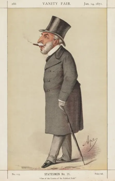 Framed Print : Vanity Fair: Statesman, No. 71 One of the Lambs of the Political Fold, 1871 Framed Print : Vanity Fair: Statesman, No. 71 One of the Lambs of the Political Fold, 1871