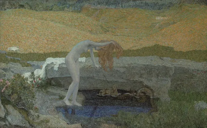 Framed Print : Vanity (La Vanita), 1897. Artist: Segantini, Giovanni (1858-1899) Framed Print : Vanity (La Vanita), 1897. Artist: Segantini, Giovanni (1858-1899)