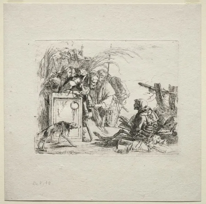 Framed Print : Various Caprices: Death Giving Audience, 1785. Creator: Giovanni Battista Tiepolo (Italian Framed Print : Various Caprices: Death Giving Audience, 1785. Creator: Giovanni Battista Tiepolo (Italian