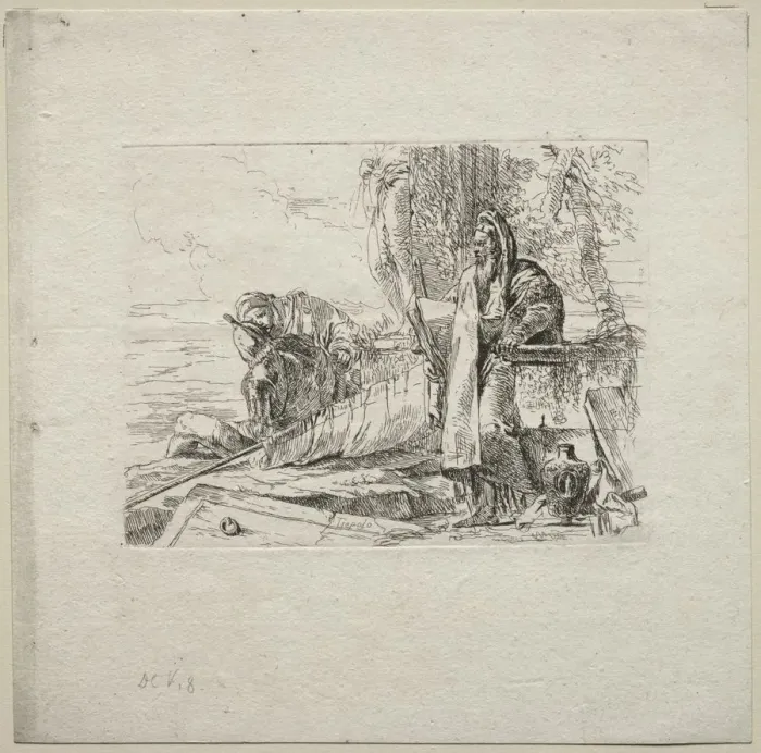 Framed Print : Various Caprices: The Philosopher Standing with Book, 1785. Creator: Giovanni Battista Tiepolo Framed Print : Various Caprices: The Philosopher Standing with Book, 1785. Creator: Giovanni Battista Tiepolo
