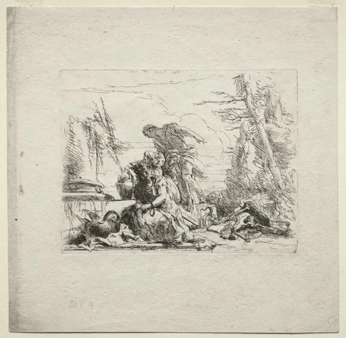 Framed Print : Various Caprices: The Woman in Handcuffs, 1785. Creator: Giovanni Battista Tiepolo (Italian Framed Print : Various Caprices: The Woman in Handcuffs, 1785. Creator: Giovanni Battista Tiepolo (Italian