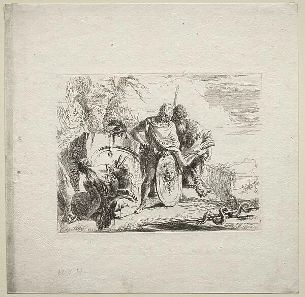 Various Caprices: The Young Soldier and the Astrologer, 1785. Creator: Giovanni Battista Tiepolo
