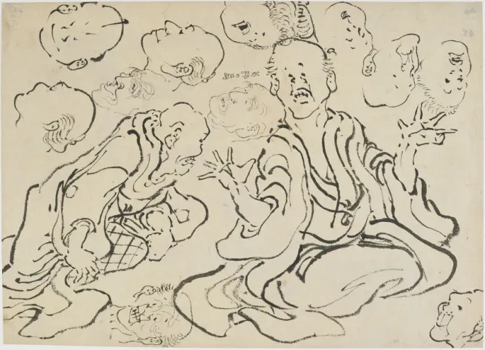 Framed Print : Various Faces, Edo period, ca. 1830. Creator: Hokusai Framed Print : Various Faces, Edo period, ca. 1830. Creator: Hokusai