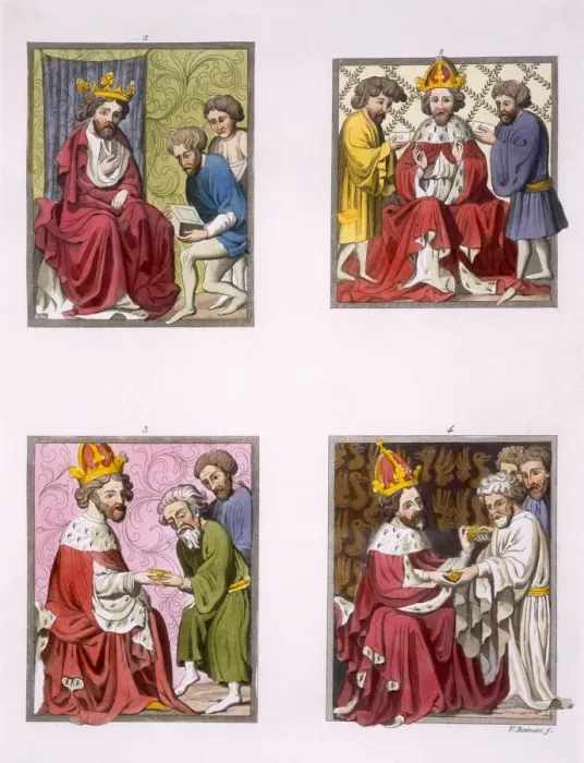 Framed Print : Various rituals to do with the monetary system in the time of Maximilian I, c1800-18 Framed Print : Various rituals to do with the monetary system in the time of Maximilian I, c1800-18