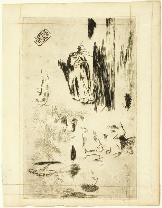 Framed Print : Various Sketches, c. 1847. Creator: Jean Francois Millet Framed Print : Various Sketches, c. 1847. Creator: Jean Francois Millet