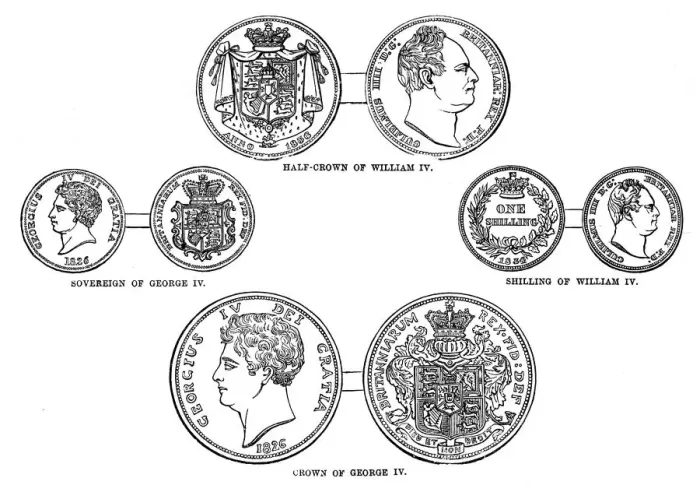 Framed Print : Various sovereigns, c1895 Framed Print : Various sovereigns, c1895