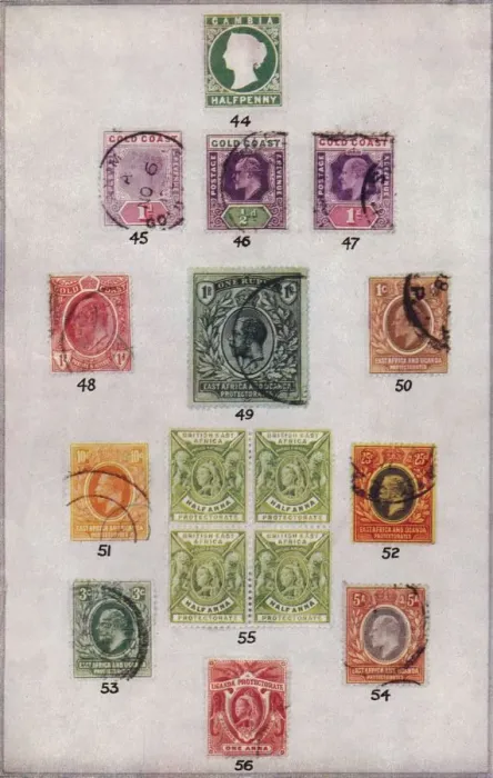 Framed Print : Various Stamps of Africa Nos. 44-56, c1943, (1944) Framed Print : Various Stamps of Africa Nos. 44-56, c1943, (1944)