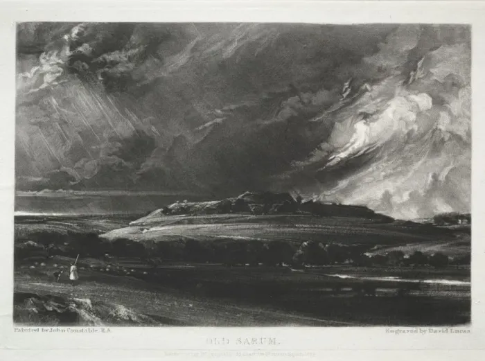 Framed Print : Various Subjects of Landscape, Characteristic of English Scenery... Old Sarum, 1832 Framed Print : Various Subjects of Landscape, Characteristic of English Scenery... Old Sarum, 1832